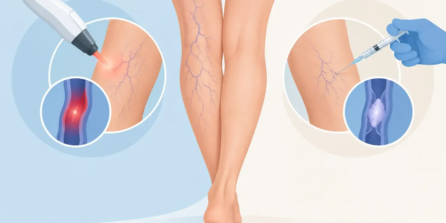 Laser vascolare versus scleroterapia: quale scegliere? Laser vascolare versus scleroterapia: quale scegliere?
