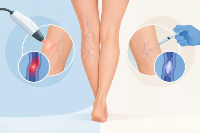 Laser vascolare versus scleroterapia: quale scegliere?